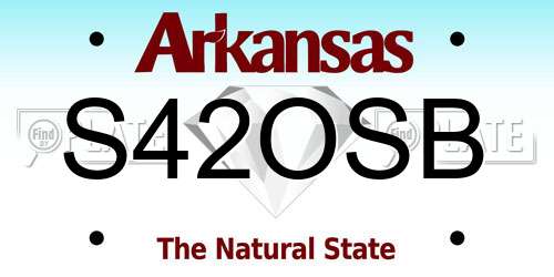 S42OSB Arkansas License Plate