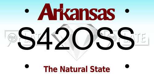 S42OSS Arkansas License Plate