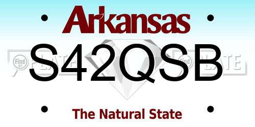 S42QSB Arkansas License Plate