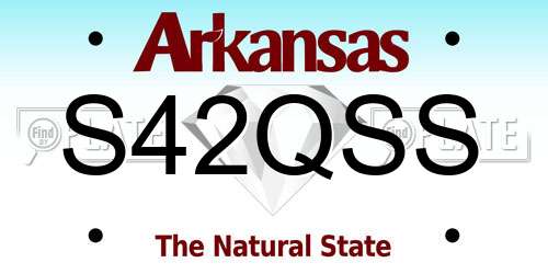 S42QSS Arkansas License Plate