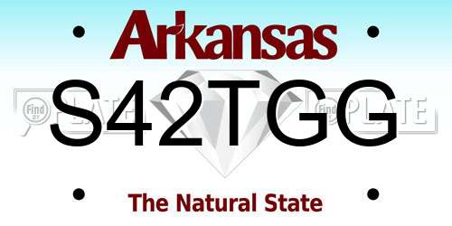 S42TGG Arkansas License Plate