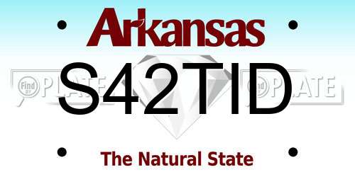 S42TID Arkansas License Plate