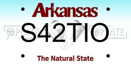 S42TIO Arkansas License Plate