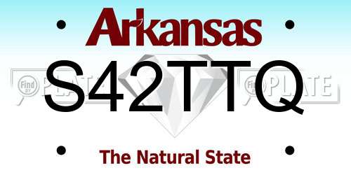 S42TTQ Arkansas License Plate