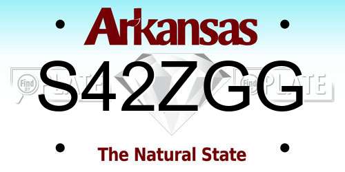 S42ZGG Arkansas License Plate