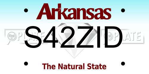 S42ZID Arkansas License Plate