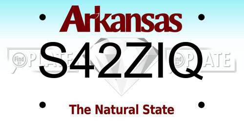 S42ZIQ Arkansas License Plate