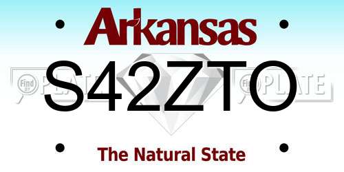 S42ZTO Arkansas License Plate