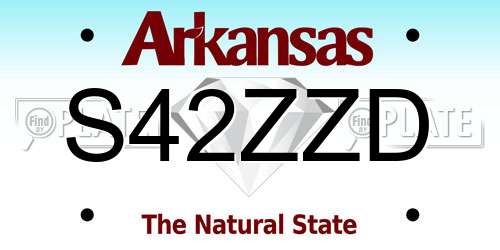S42ZZD Arkansas License Plate
