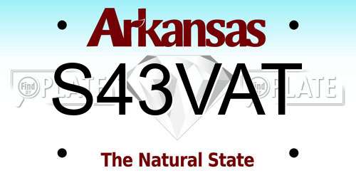 S43VAT Arkansas License Plate