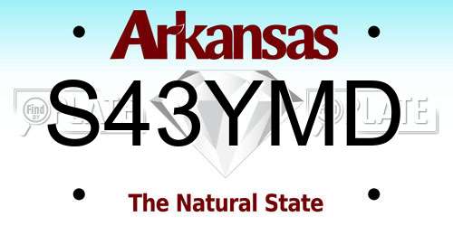 S43YMD Arkansas License Plate