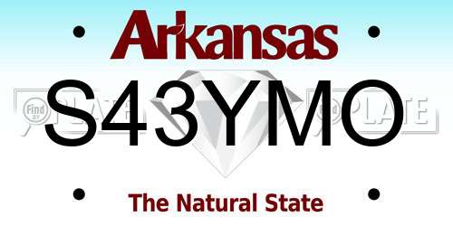 S43YMO Arkansas License Plate
