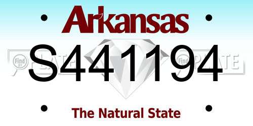 S441194 Arkansas License Plate