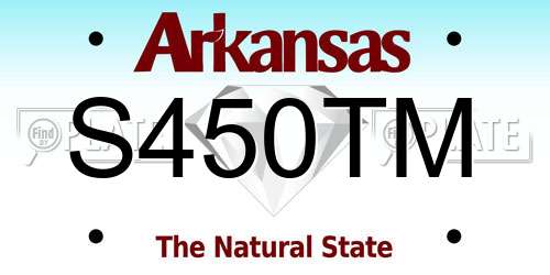 S450TM Arkansas License Plate