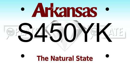 S450YK Arkansas License Plate