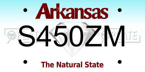 S450ZM Arkansas License Plate