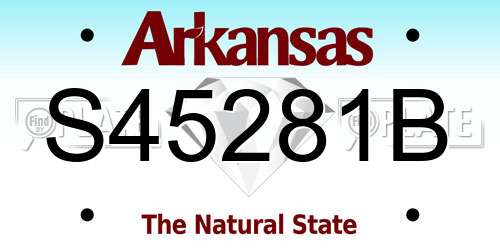 S45281B Arkansas License Plate