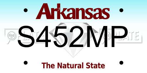 S452MP Arkansas License Plate