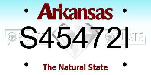 S45472I Arkansas License Plate