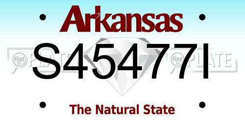S45477I Arkansas License Plate