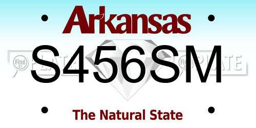 S456SM Arkansas License Plate