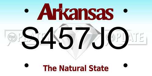 S457JO Arkansas License Plate