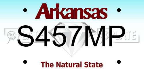 S457MP Arkansas License Plate