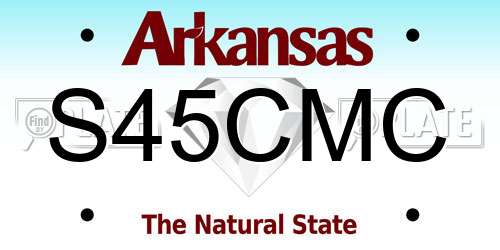 S45CMC Arkansas License Plate