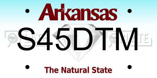 S45DTM Arkansas License Plate