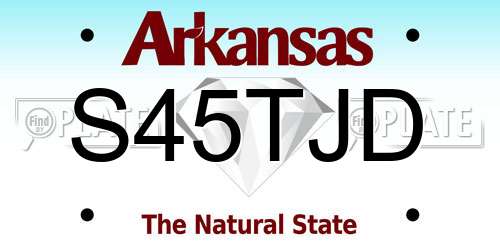S45TJD Arkansas License Plate