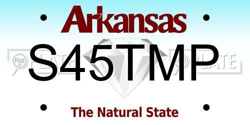 S45TMP Arkansas License Plate