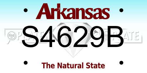 S4629B Arkansas License Plate