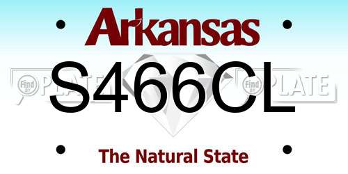 S466CL Arkansas License Plate