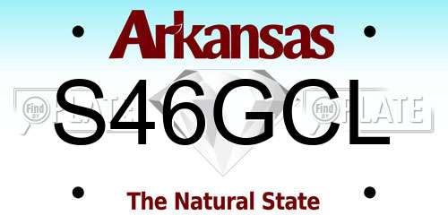 S46GCL Arkansas License Plate