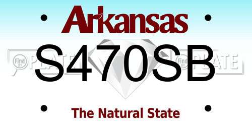 S470SB Arkansas License Plate