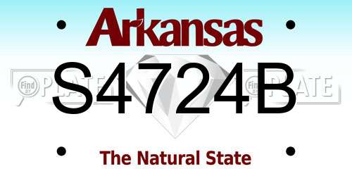 S4724B Arkansas License Plate