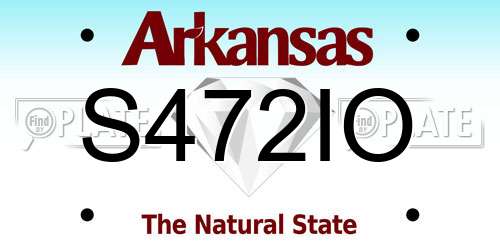 S472IO Arkansas License Plate
