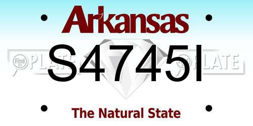 S4745I Arkansas License Plate