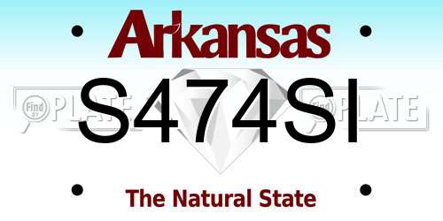 S474SI Arkansas License Plate