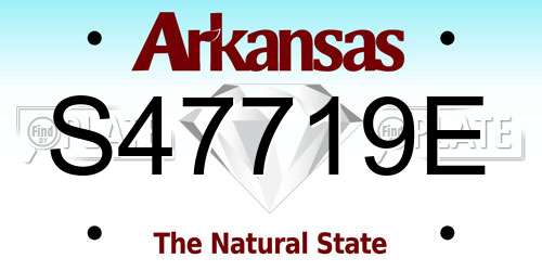 S47719E Arkansas License Plate