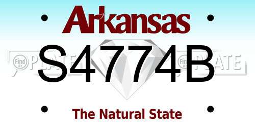 S4774B Arkansas License Plate