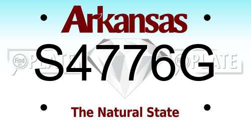 S4776G Arkansas License Plate