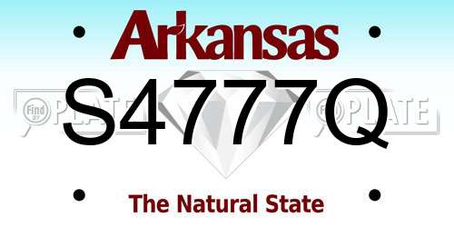 S4777Q Arkansas License Plate