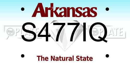 S477IQ Arkansas License Plate