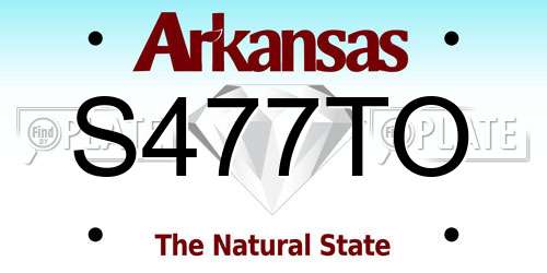 S477TO Arkansas License Plate
