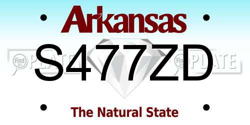 S477ZD Arkansas License Plate