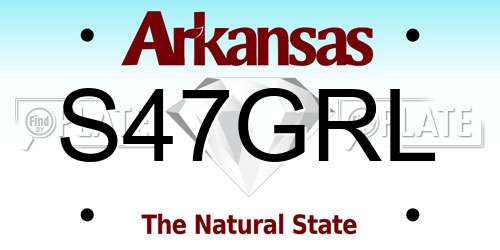 S47GRL Arkansas License Plate