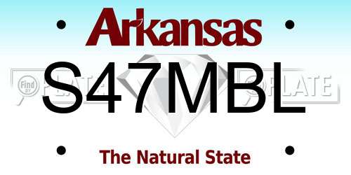 S47MBL Arkansas License Plate
