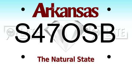 S47OSB Arkansas License Plate