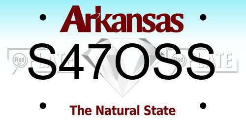 S47OSS Arkansas License Plate